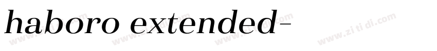 haboro extended字体转换